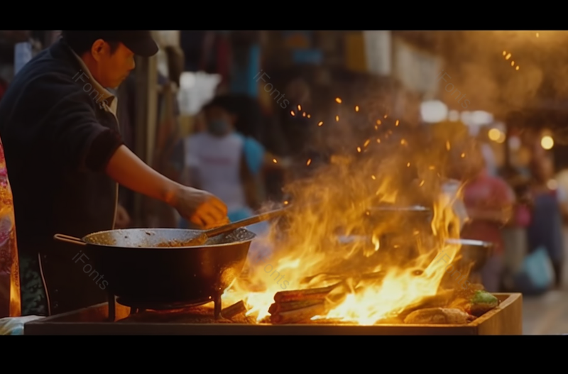 在燃烧的火焰中煎锅,高清,摄影图,摄影图片,图片大全,摄影图免费下载
